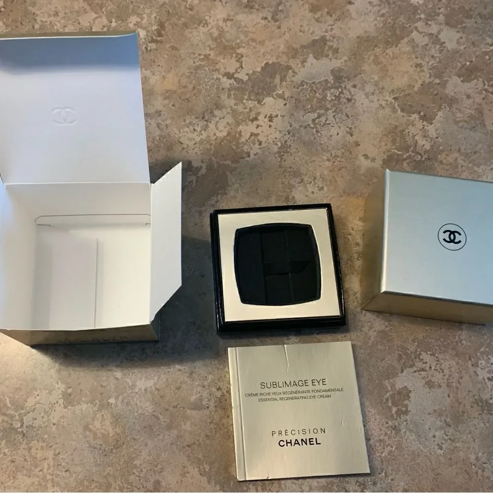 CHANEL SUBLIMAGE EYE CREAM EMPTY gift BOX ONLY CC LOGO GOLD